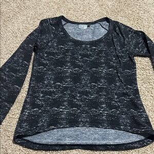 Athleta Black and Gray Long Sleeve Top